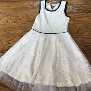 White and black dress